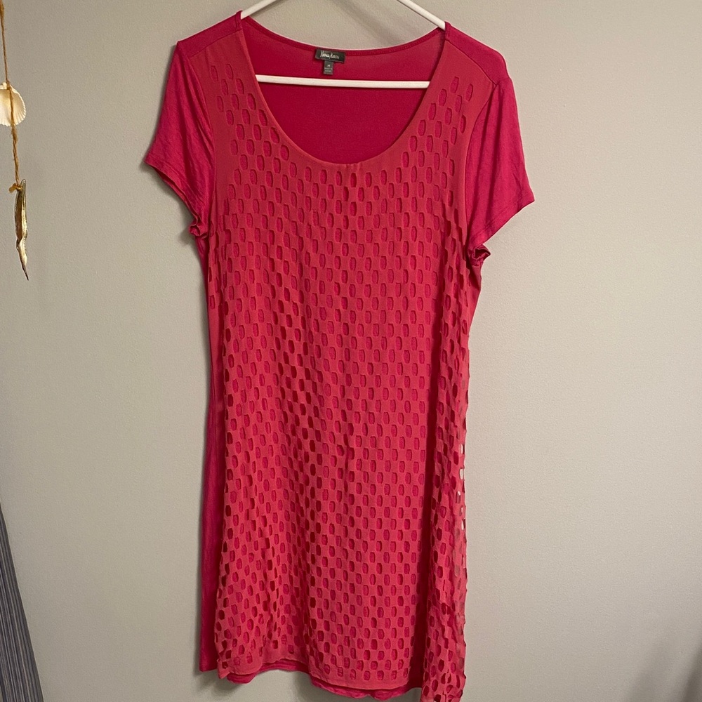Neiman Marcus Fuchsia Tunic with Eyelet Design